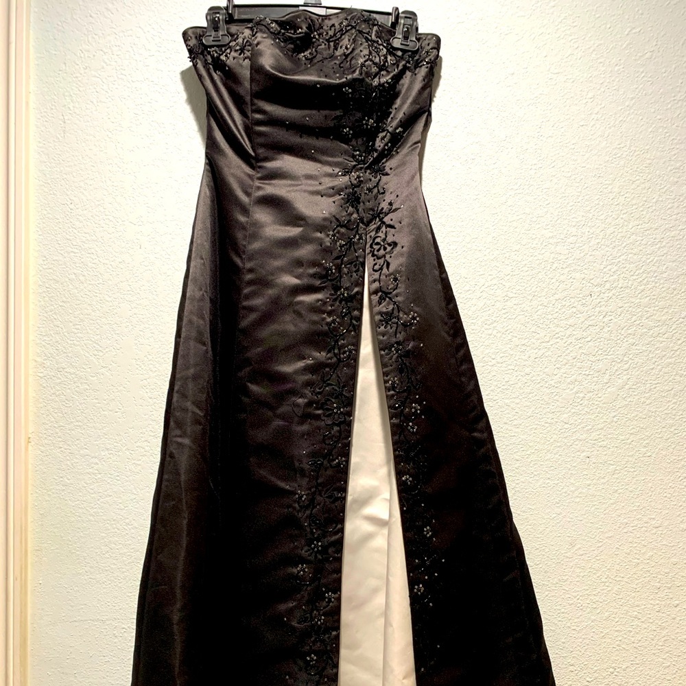 Women’s embroidered embellished gown.